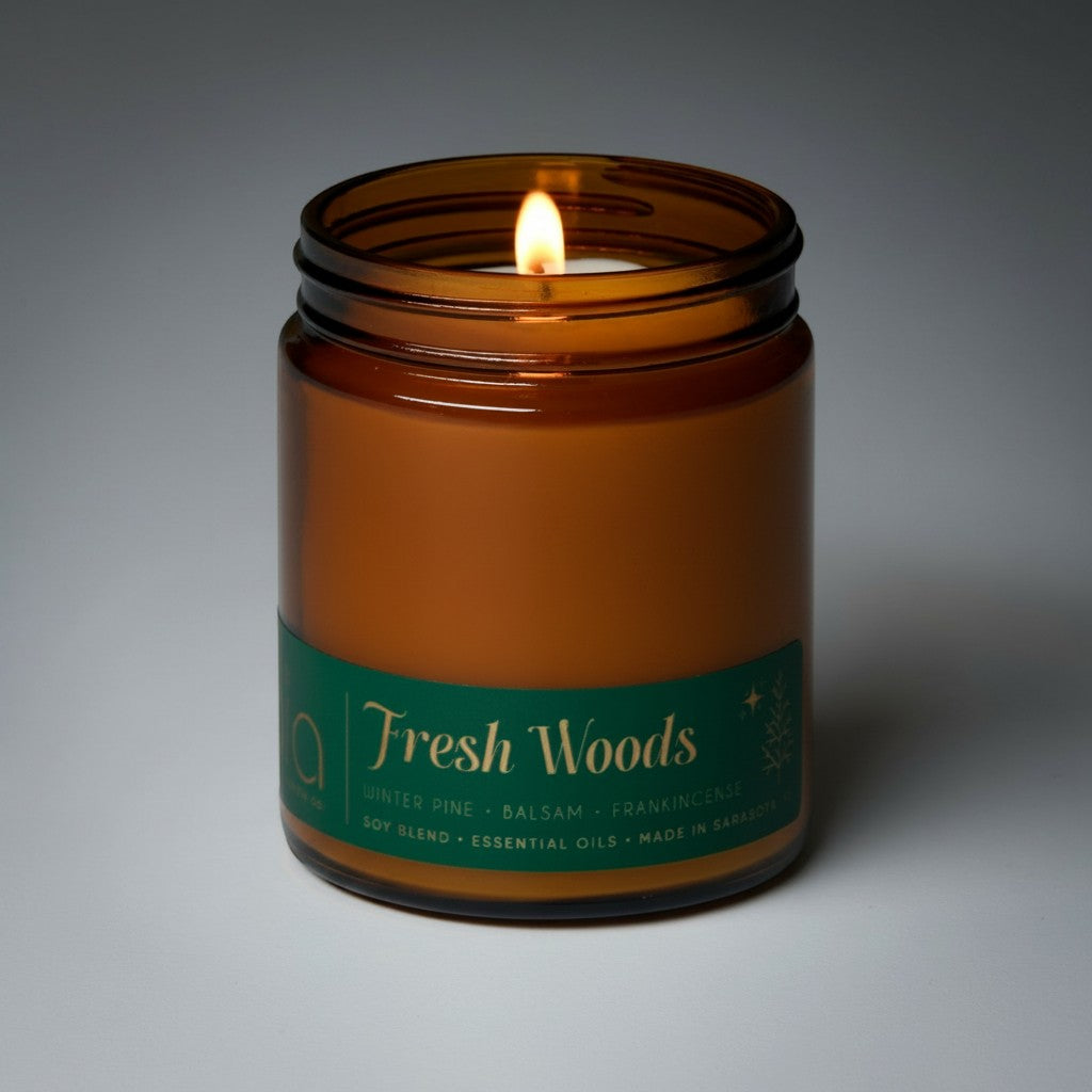 Fresh Woods Ltd Edition Soy Blend Candle — Christmas Tree, Pine & Balsam