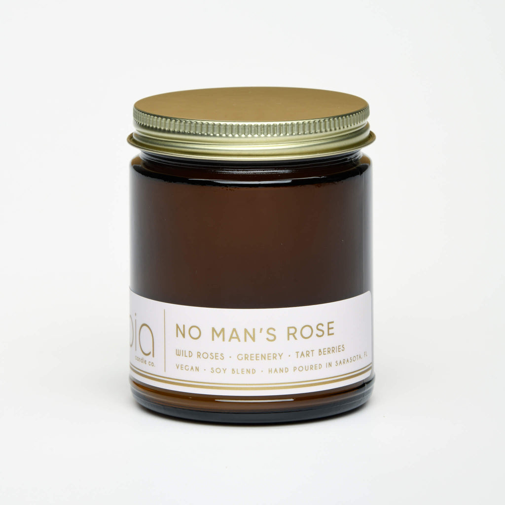 No Man’s Rose Soy Blend Candle — Blooming Rose, Currant & Moss